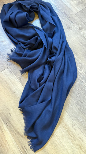 K&K Navy Blue Fringe Cheesecloth