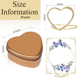 GAST200-J 20 Gold Heart Card Holders