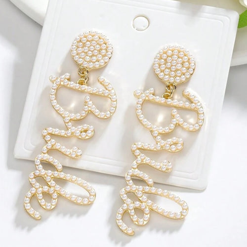 BOOZ100-A Pearl “Bride” Earrings