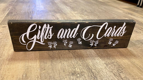 POMP100-D Wood Gifts and Cards Sign
