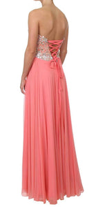 JASP100-D Strapless Coral. Size 8 NWT