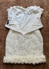 Load image into Gallery viewer, MARDULA-E Strapless, White Sequin Mini Dress. Size XS
