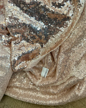 Load image into Gallery viewer, REES100-DC 90” x 156” Rose Gold Sequins, Rectangular Tablecloth