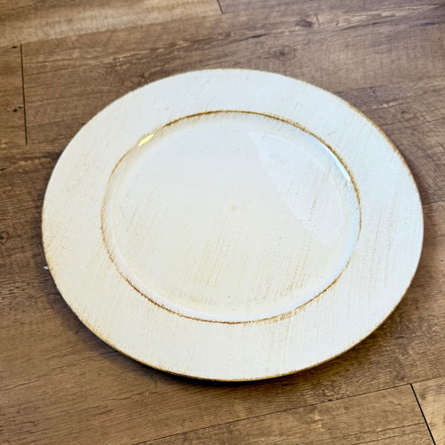 LEGO200-L Whitewash Charger Plate