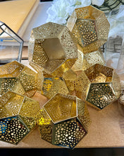 Load image into Gallery viewer, REES100-DN Gold Terrarium Candle Holder