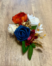 Load image into Gallery viewer, SMEG100-AU Burgundy &amp; Navy Wrist Corsage