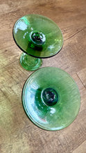Load image into Gallery viewer, BROWN-D Vintage Green Glass Taper Candle Holders
