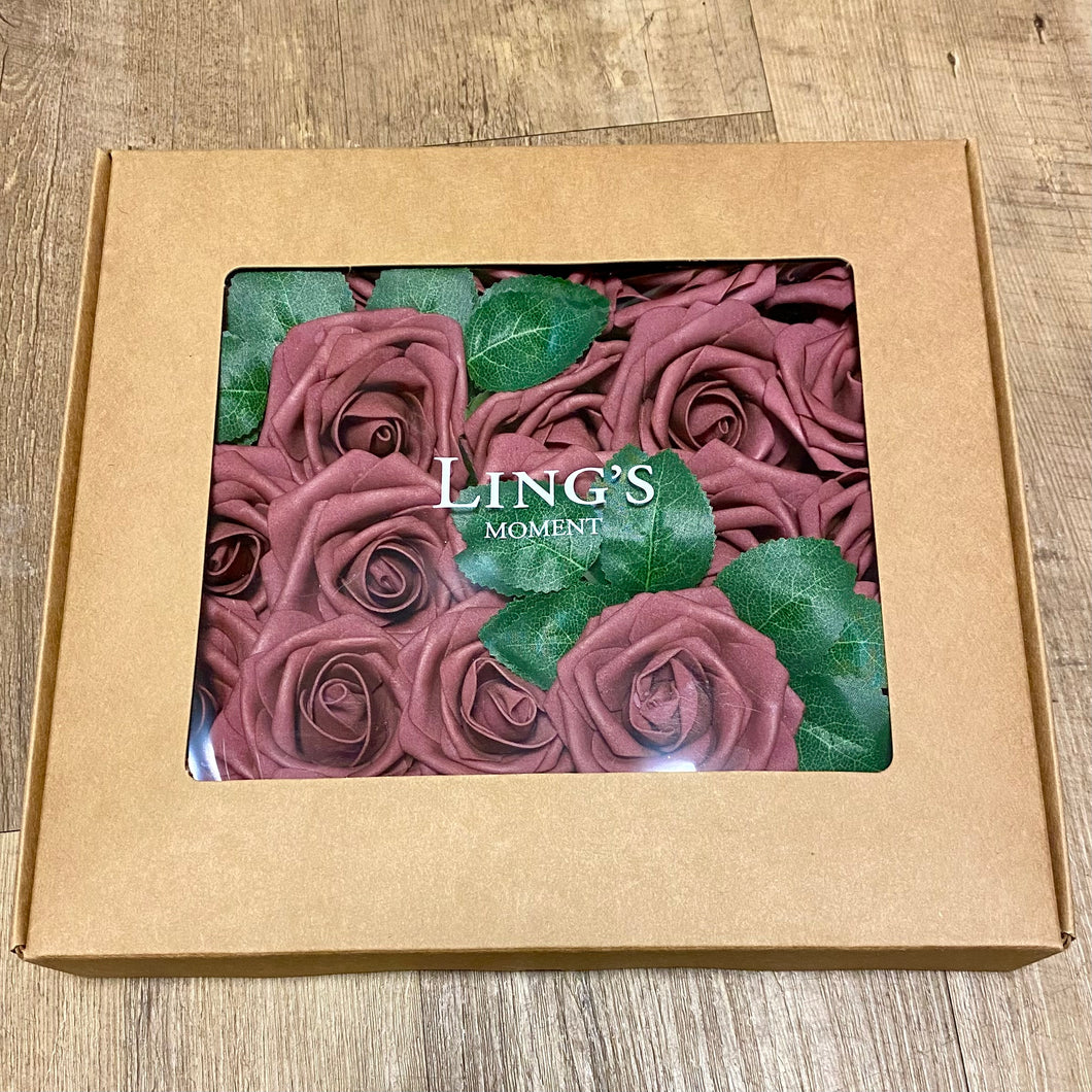PHIL100-K Dark “Mauve” Foam Roses