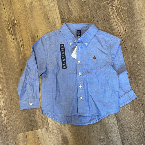 MILO100-D Blue Button-down. Size 5 Boys
