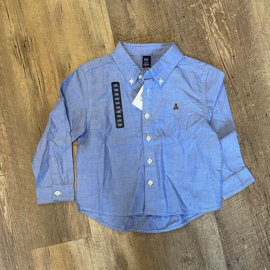 MILO100-D Blue Button-down. Size 5 Boys