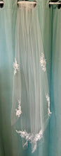 Load image into Gallery viewer, ALTS-H 60” Ivory Veil, Appliqué Trim. NWT