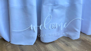 BURT100-N Clear “Welcome to our Wedding” Acrylic Sign