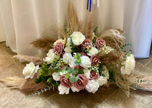 Load image into Gallery viewer, COY100-C Pampas Grass &amp; Mauve Floral Table Arrangement
