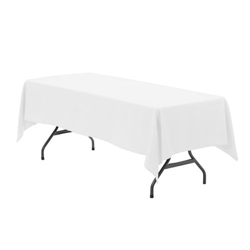 CAST100-L 60” x 126” White Rectangular Tablecloth
