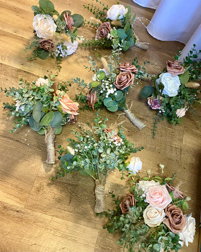COY100-F Eucalyptus & Mauve/Blush Floral Bouquet