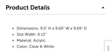 Load image into Gallery viewer, SPAYDE-K Clear Acrylic “Cards” Box