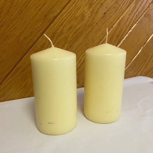 SHOO100-A Ivory Pillar Candle