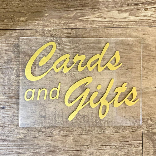 ROBI100-B Gold “Cards and Gifts” Sign