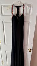 Load image into Gallery viewer, BAGL100-A Black Gown, Red/Pink Beading. Size 4