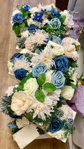 LIVI100-D 14 Dusty Blue Floral Centerpieces