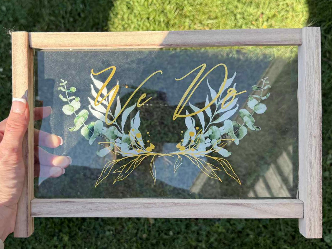 COY100-A Gold “We Do” Sign