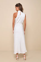 Load image into Gallery viewer, WARN100-A White Satin, Tea-Length Dress. M
