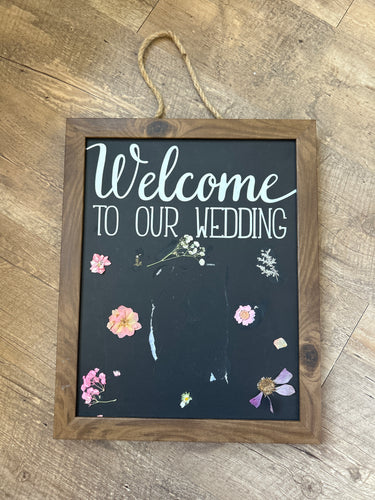 WEIL200-K “Welcome to Our Wedding” Floral Sign