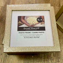 Load image into Gallery viewer, AGAG100-U 4x4” Gold Glittery Frame. New