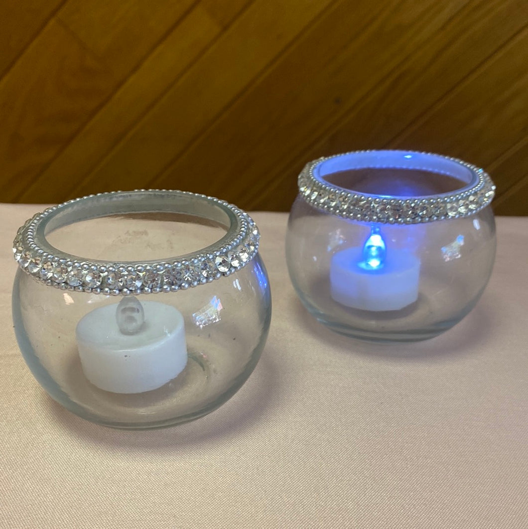 FLAN100-E Rhinestone Votive Cups