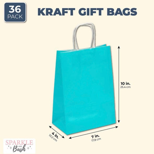 CHIO100-E 36 Turquoise Gift Bags. New