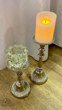 Load image into Gallery viewer, LIVI100-N Silver Rhinestone, Pedestal Candle Holders