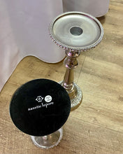 Load image into Gallery viewer, LIVI100-N Silver Rhinestone, Pedestal Candle Holders