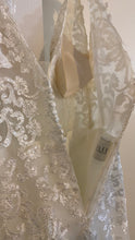 Load image into Gallery viewer, BIRC100-A Ivory A-Line, Full Sequenced Gown. Size 14
