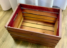 Load image into Gallery viewer, MADIGAN-K Burgundy Red Wood Crate