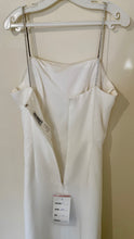 Load image into Gallery viewer, LIVI200-A Ivory Chiffon Dress with Rhinestone Straps. Size 14 NWT