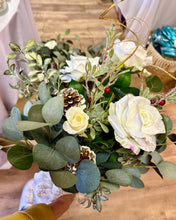 Load image into Gallery viewer, HUTS100-A Eucalyptus, Pinecones &amp; Rose Bridal Bouquet