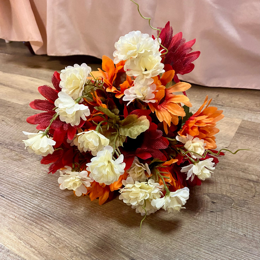 DIEH200-E Orange & Burgundy Flower Bunch