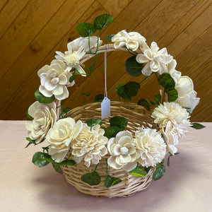 BEEN100-K Wood Flower Basket