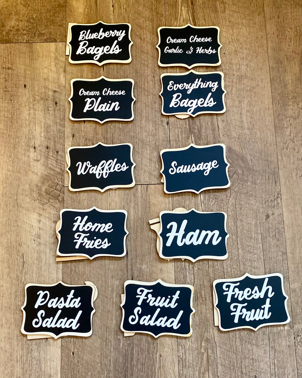 MATT100-E Assorted Breakfast/Brunch Chalkboard Signs