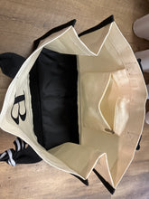 Load image into Gallery viewer, CLOUSER-Y Black &amp; White “B” Canvas Bag