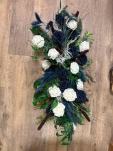 Load image into Gallery viewer, WILSON-E Navy Blue &amp; White Floral Arch Swag