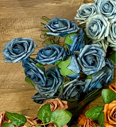 HIPP100-F 15 Slate/Dark Blue Foam Flowers