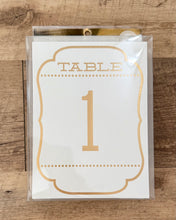 Load image into Gallery viewer, REES100-BS White &amp; Gold Table #1-20
