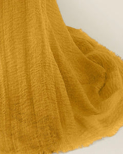 K&K Mustard Yellow Fringe Cheesecloth