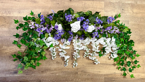 BAIL100-C Purple & White Cascading Swag