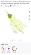 Load image into Gallery viewer, SHIM100-H 13 Ivory Wisteria Stems