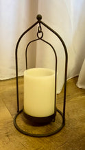 Load image into Gallery viewer, SHIM100-M Black Swing Lantern w Candle