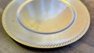 BAIL100-A Gold Charger Plate - “Rope” Trim