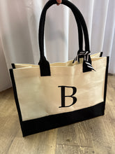 Load image into Gallery viewer, CLOUSER-Y Black &amp; White “B” Canvas Bag