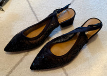 Load image into Gallery viewer, LYNN100-Y Black Sequin Strappy Heels. Size 9